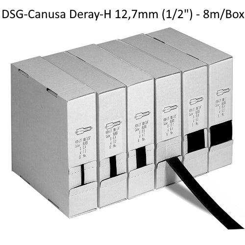 DSG-Canusa Schrumpfschlauch Deray-H 12,7mm 1/2" schwarz 8m Box