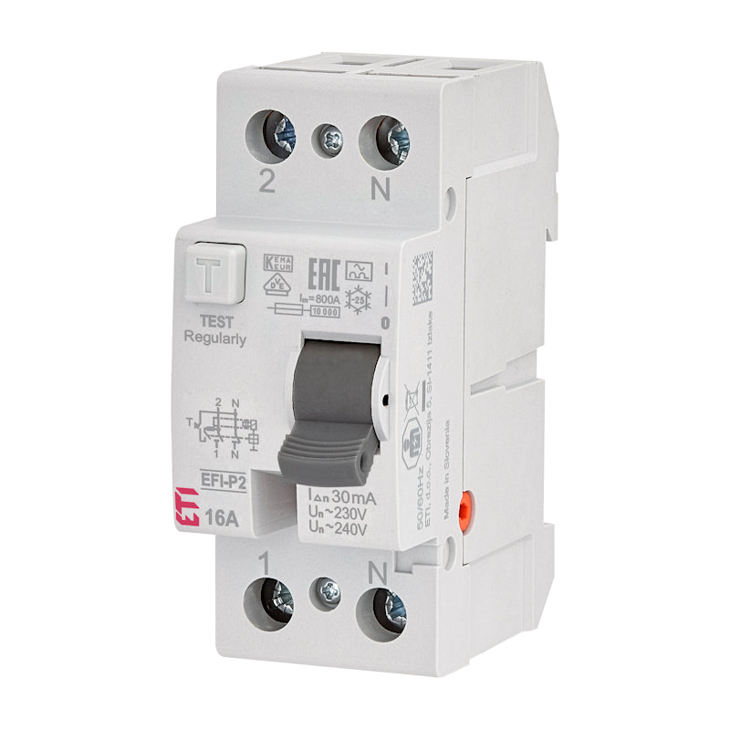 ETI 002061110 Fehlerstromschutzschalter EFI P2 A 16/0.03