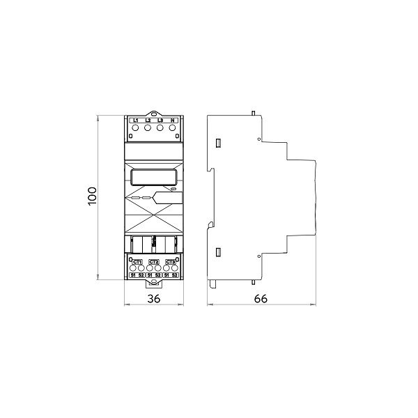 Loxone 100694 Energiezahler 40mA Stromwandler Tree