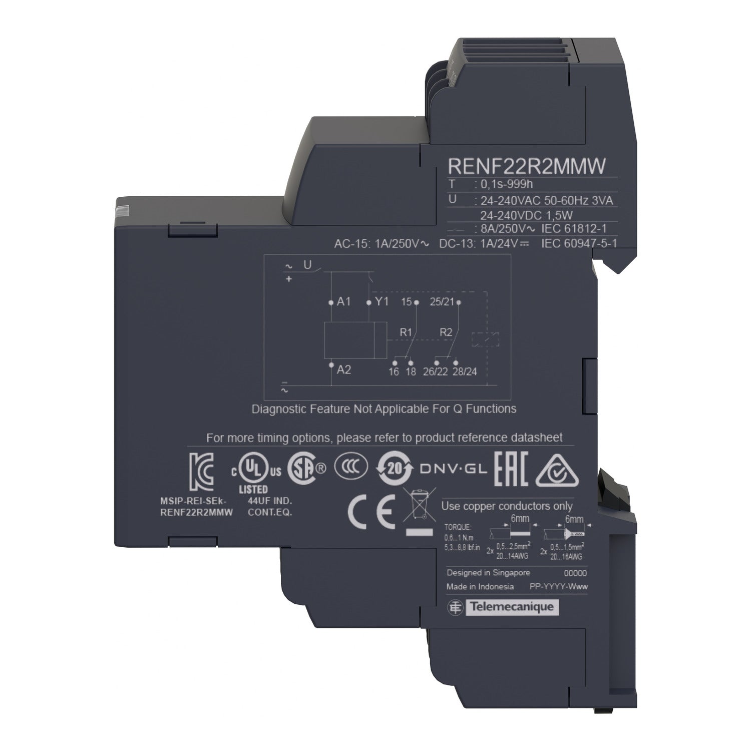 Schneider Electric RENF22R2MMW Multifunktions Zeitrelais NFC