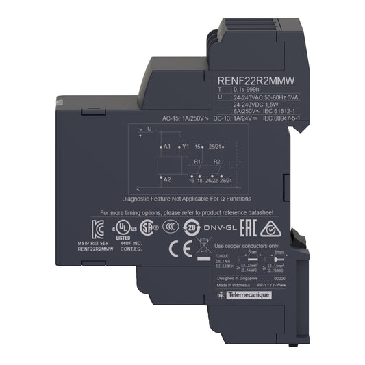Schneider Electric RENF22R2MMW Multifunktions Zeitrelais NFC