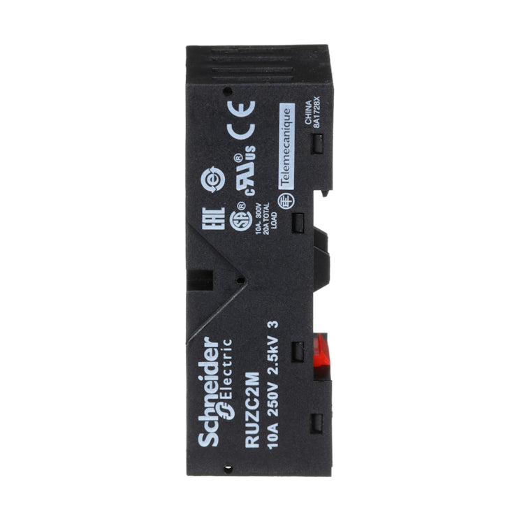 Schneider Electric RUZC2M Sockel für RUMC2 und RE48 , 2 polig, 8 Pins, gemischte Kontakte, Kastenklemmen