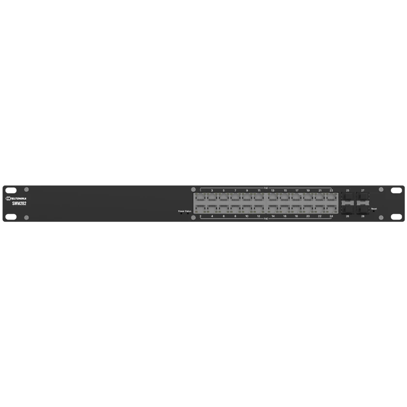 Teltonika SWM282 managed Switch 24-Port 4-SFP 24 PoE+
