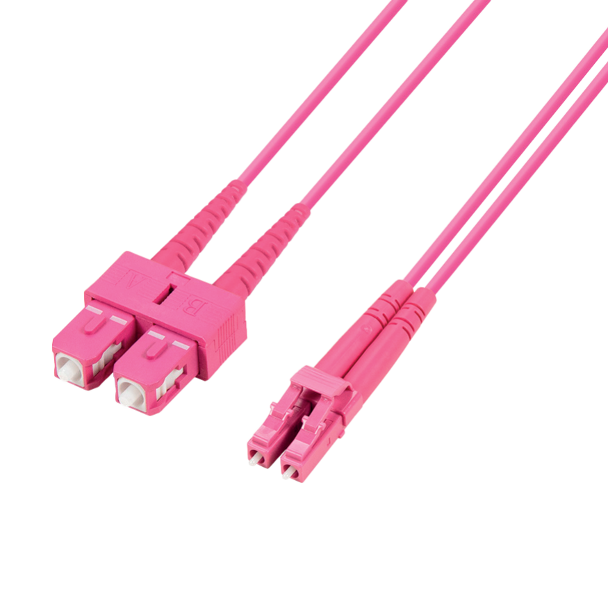 TTL-Network 61552D-0,5M4 LWL Duplex Patchkabel SC UPC auf LC UPC OM4 Multimode