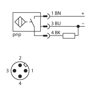 TURCK 1634804 BI4U-M12-AP6X-H1141 Induktiver Sensor mit erhöhtem Schaltabstand anschlussbild
